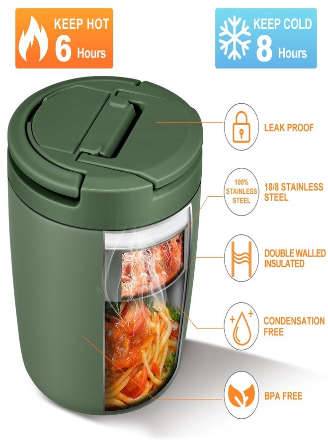 wiwens 40oz Insulated Lunch Containers for Adults Soup Thermo for Hot Food Jar Wide Mouth Leak Proof Vacuum Stainless Steel Thermal Bento Box with Buckle Lid and Spoon - Image 3